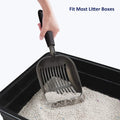 Durable Black Cat Litter Scoop – Non-Stick Aluminum, Large Size