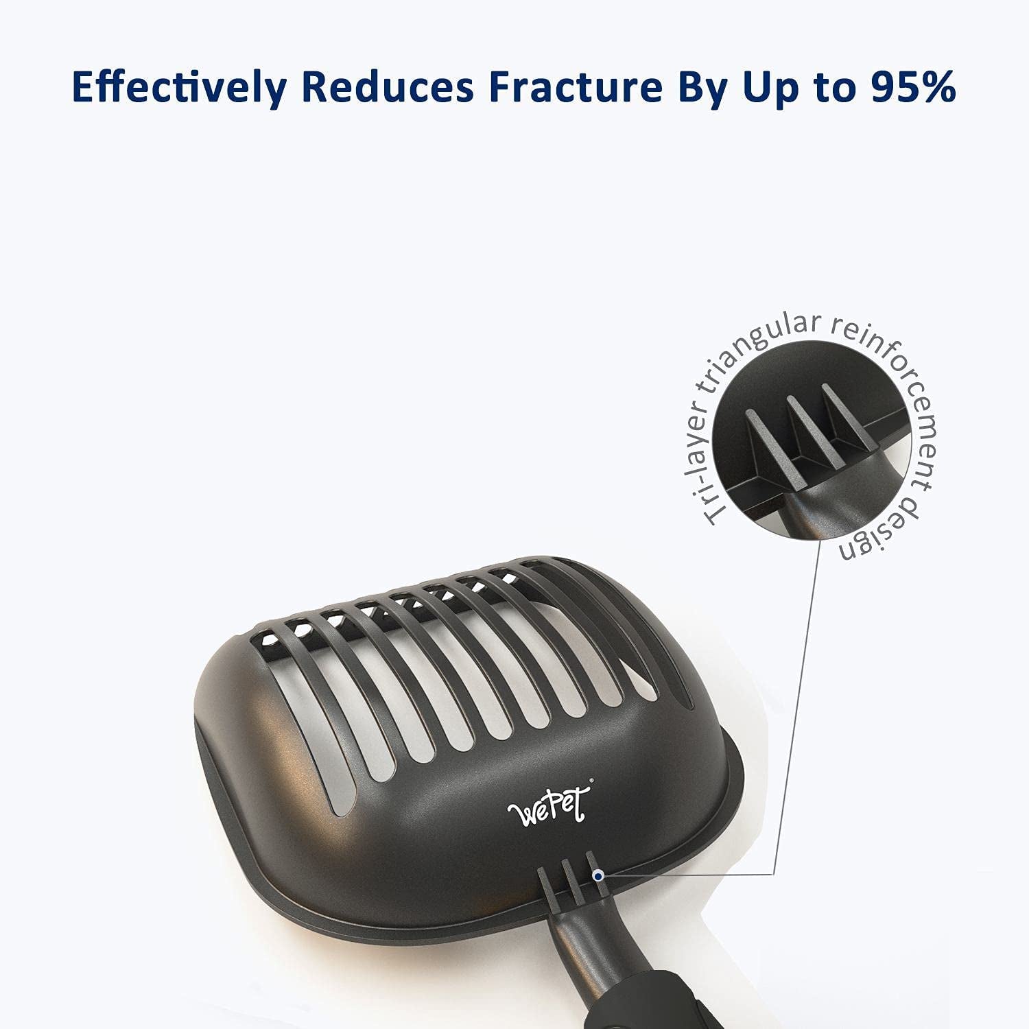 Durable Black Cat Litter Scoop – Non-Stick Aluminum, Large Size