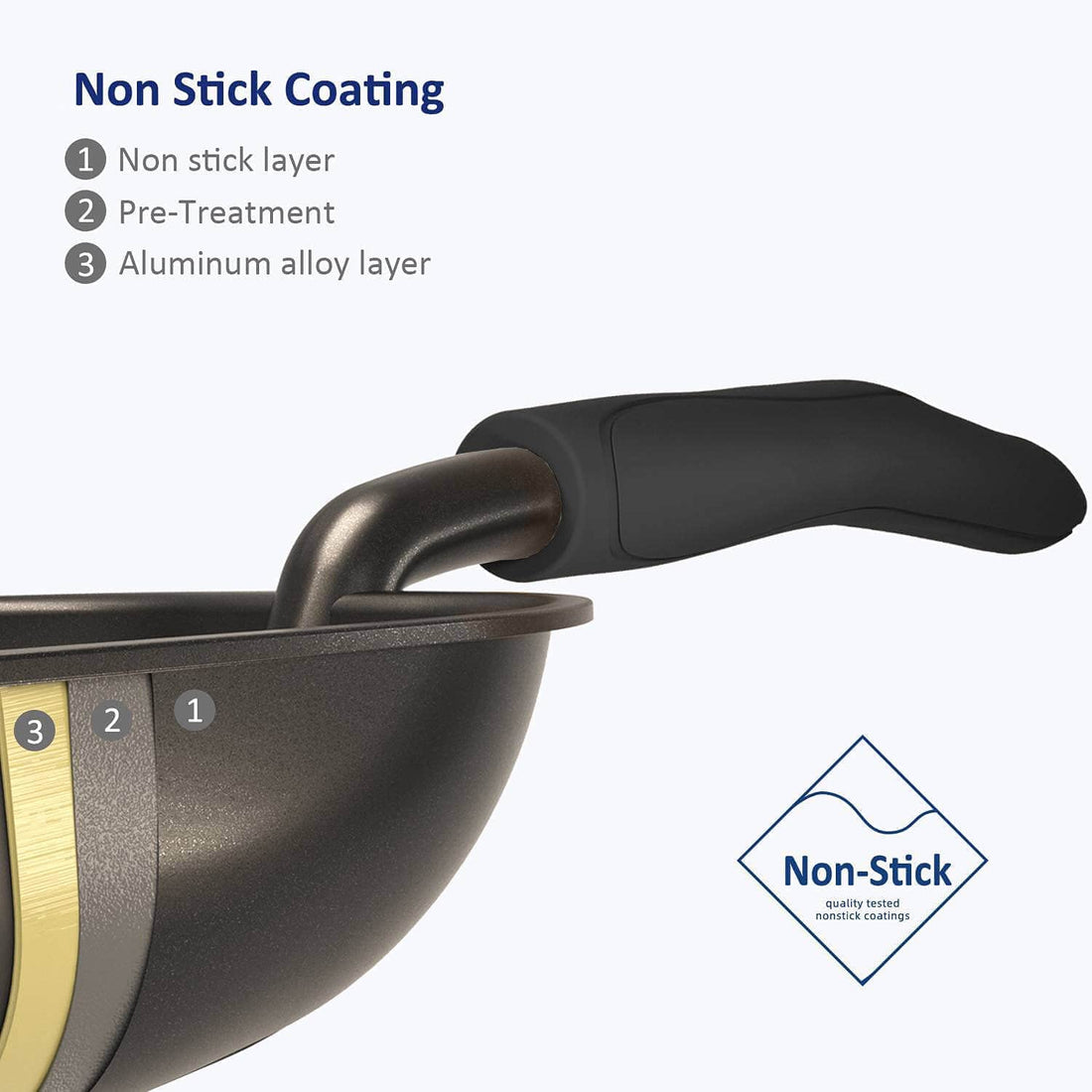 Durable Black Cat Litter Scoop – Non-Stick Aluminum, Large Size