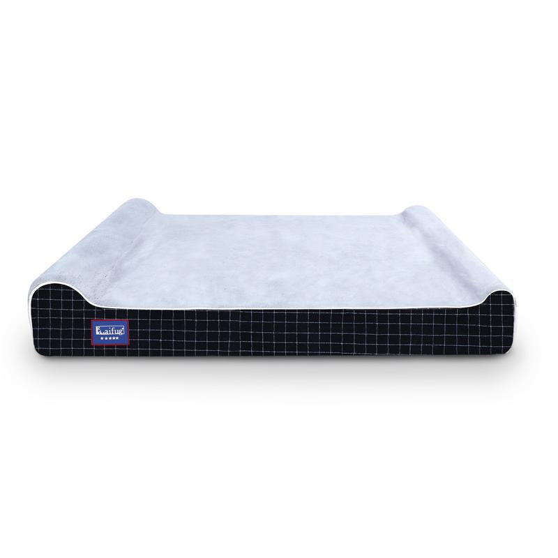 Laifug Orthopedic Memory Foam Extra Large Dog Bed with Double Pillow (50"X36"X10") Durable Water Proof Liner & Removable Washable Cover & Smart Design