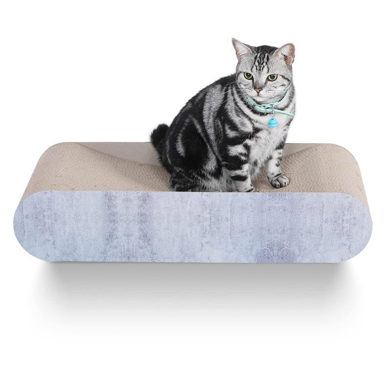 Cat Scratcher, Cardboard Lounge Bed, Bone Shape Design, Recyclable Corrugated Scratching Pad, Stable and Durable, Furniture Protector, Reversible