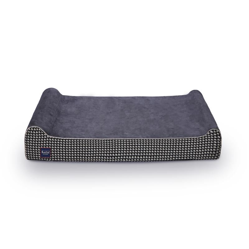 Laifug Orthopedic Memory Foam Extra Large Dog Bed with Double Pillow (50"X36"X10") Durable Water Proof Liner & Removable Washable Cover & Smart Design