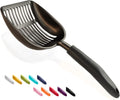 Durable Black Cat Litter Scoop – Non-Stick Aluminum, Large Size