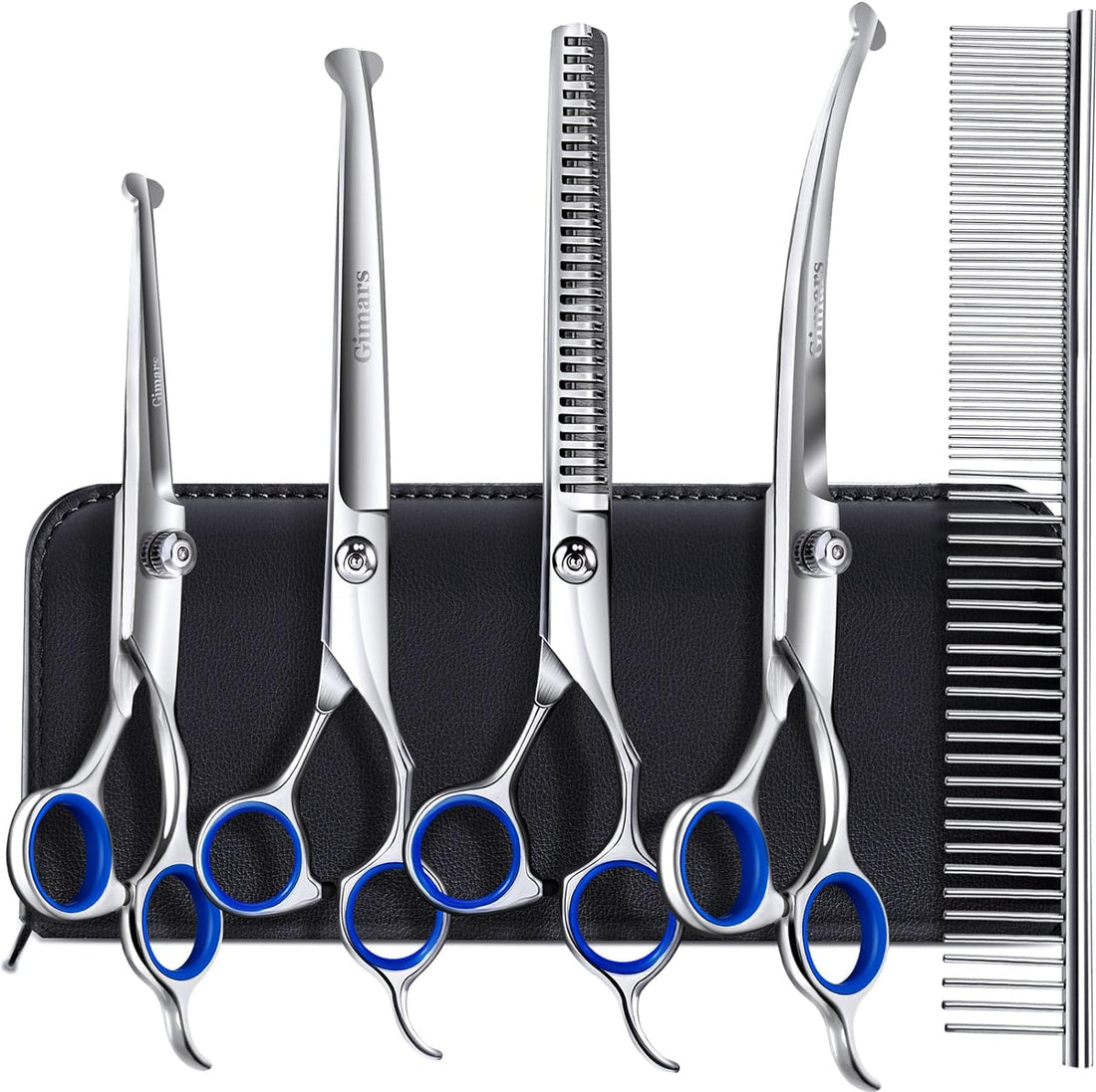 Heavy Duty Grooming Scissors for Dogs & Cats – 6-in-1, 4CR Steel