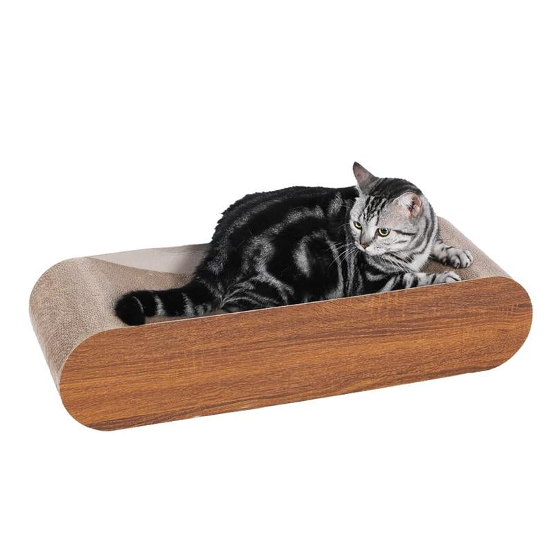 Cat Scratcher, Cardboard Lounge Bed, Bone Shape Design, Recyclable Corrugated Scratching Pad, Stable and Durable, Furniture Protector, Reversible