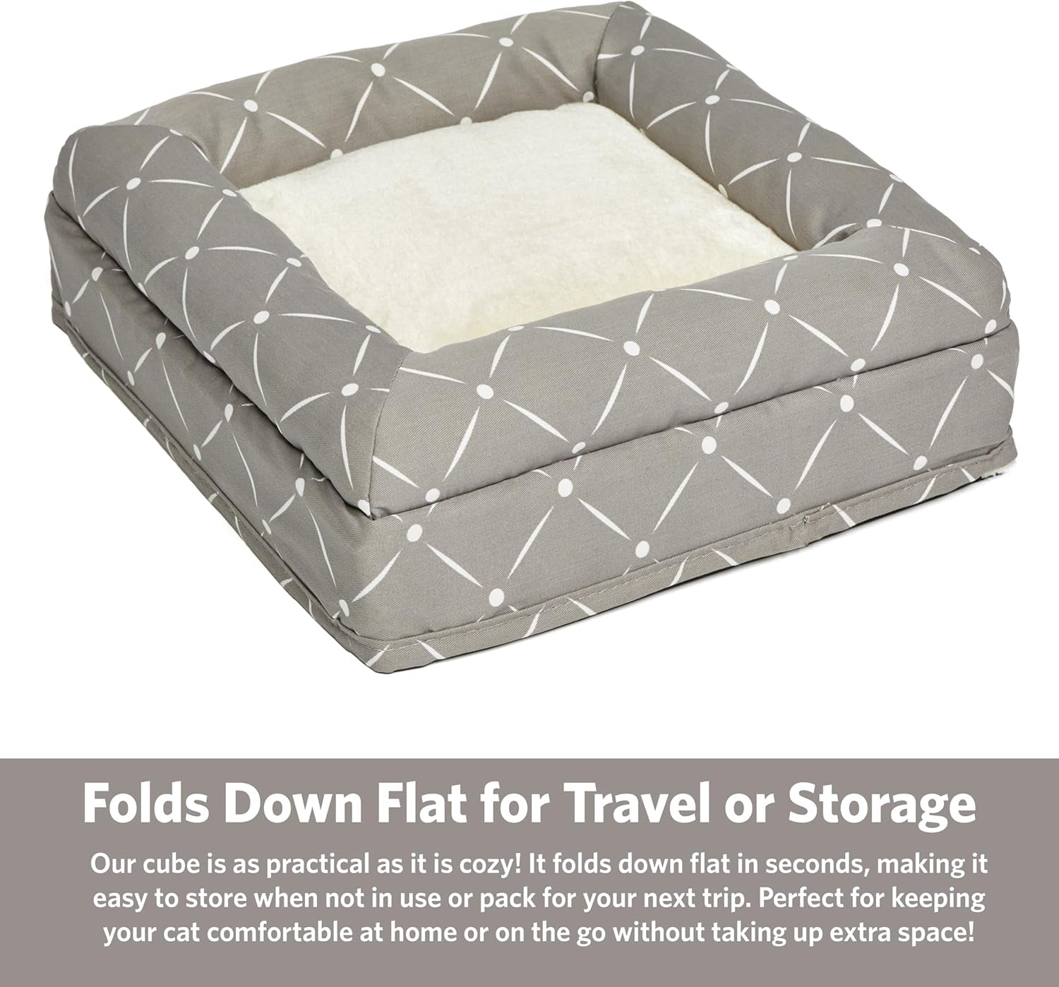 Fashion Cat Condo – Mushroom Diamond Pattern Cube