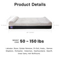 Laifug Orthopedic Memory Foam Extra Large Dog Bed with Double Pillow (50