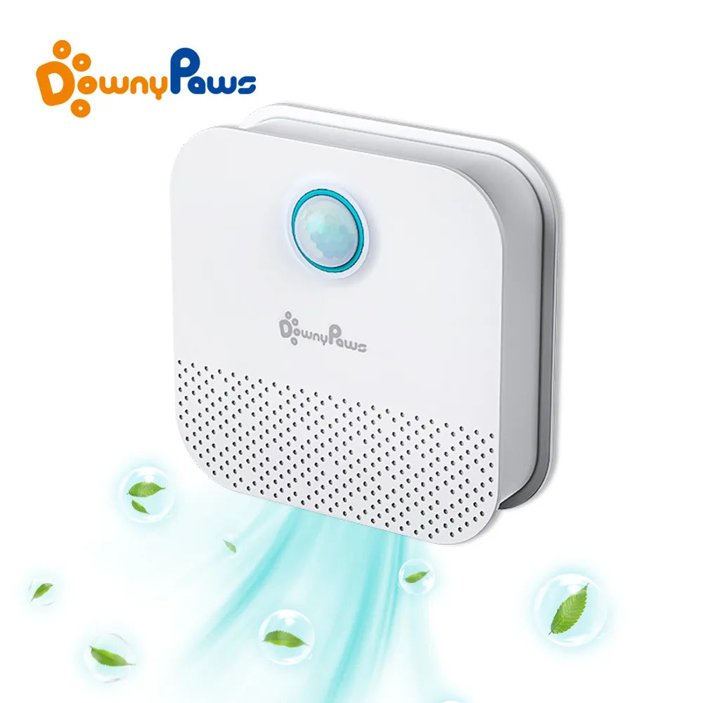 Downypaws Smart Cat Odor Purifier – 4000mAh Litter Box Deodorizer for Pets
