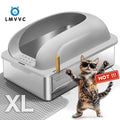 LMVVC Stainless Steel Cat Litter Box, Cat Toilet, XL, Easy to Clean, Non-Sticky, Include Cat Mat and Litter Scoop Pet Supplies