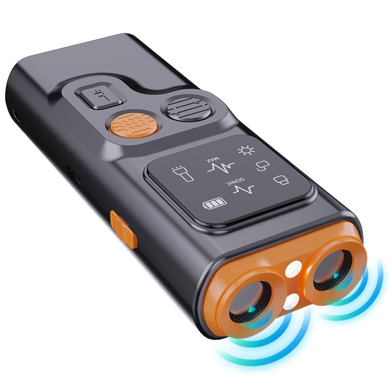 USB Rechargeable Dog Barking Deterrent - Handheld Device with LED Flashlight, HD Display, and Behavior Correction Tools for Dogs