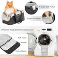 PETSFIT Luxury Dog Car Seat: Center Console W/Dual Safety Hooks & Tether for Small Pets (12Lbs). Portable Secure Travel
