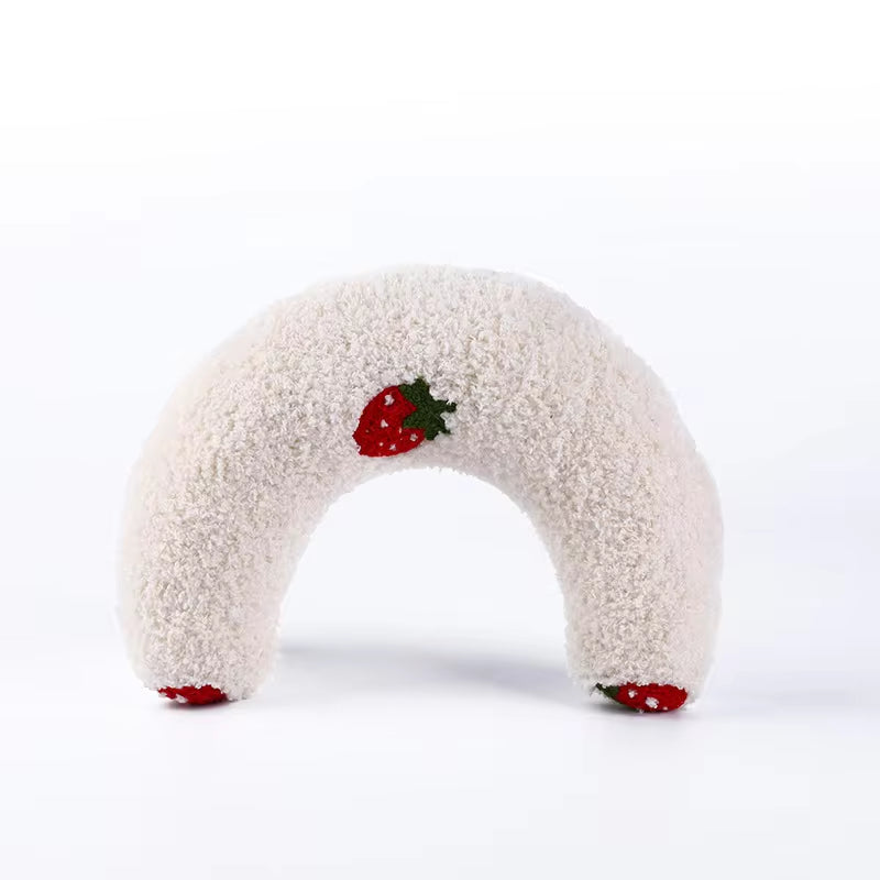 U-Shaped Pet Pillow – Soft Neck Support for Cats & Small Dogs, Fashionable & Cozy Headrest for Deep Sleep