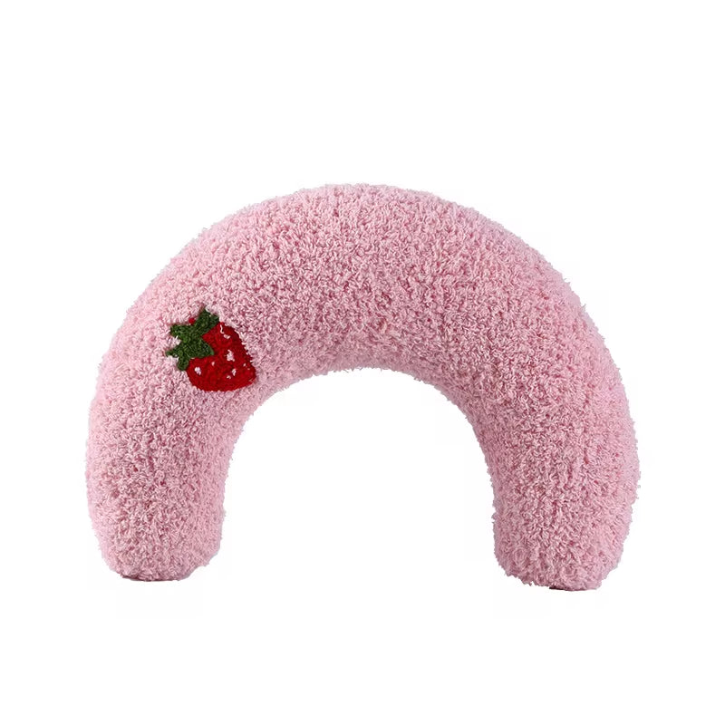 U-Shaped Pet Pillow – Soft Neck Support for Cats & Small Dogs, Fashionable & Cozy Headrest for Deep Sleep
