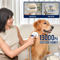 【Find Your Jun】Geoorood Dog Vacuum & Dryer for Shedding Grooming, 9 in 1 Dog Grooming Kit with Metal Blades Pet Clippers, Adjustable Speed and Temperature Control Blower