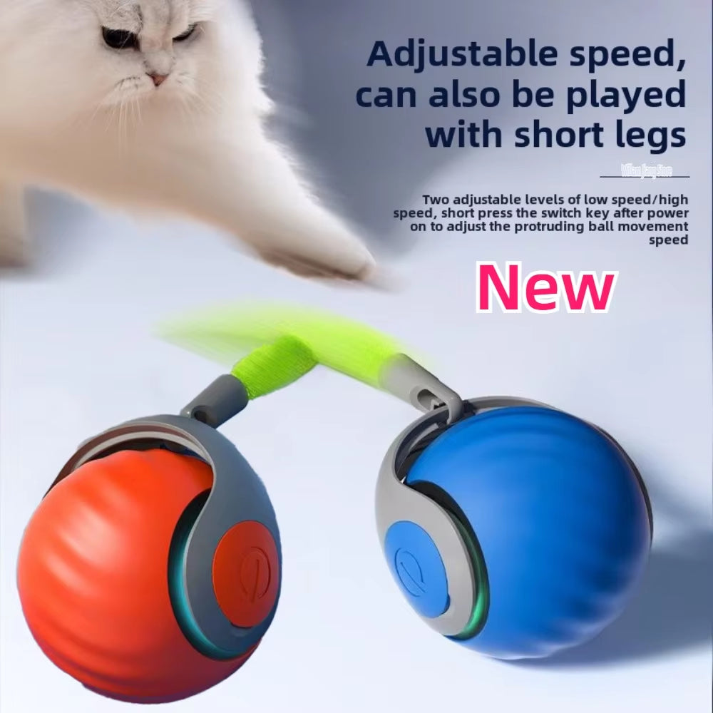 Smart Electric Cat Toy Ball with Feather – Automatic & Interactive