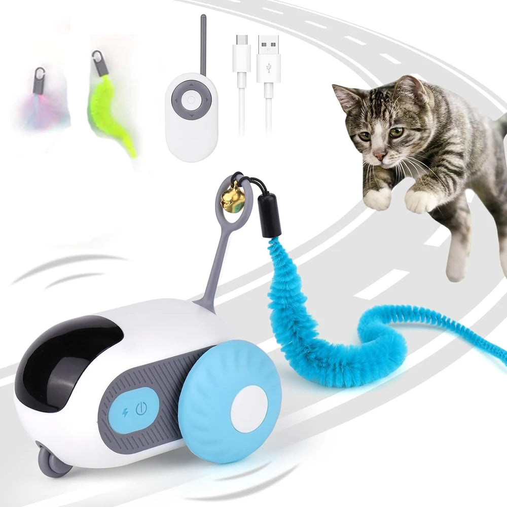 Smart Cat Toy Car – 2 Modes, Remote Controlled & Interactive