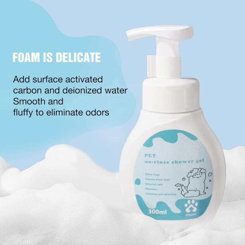 Chuny No-Rinse Pet Shampoo, 300ml – Plant-Based for Cats & Dogs
