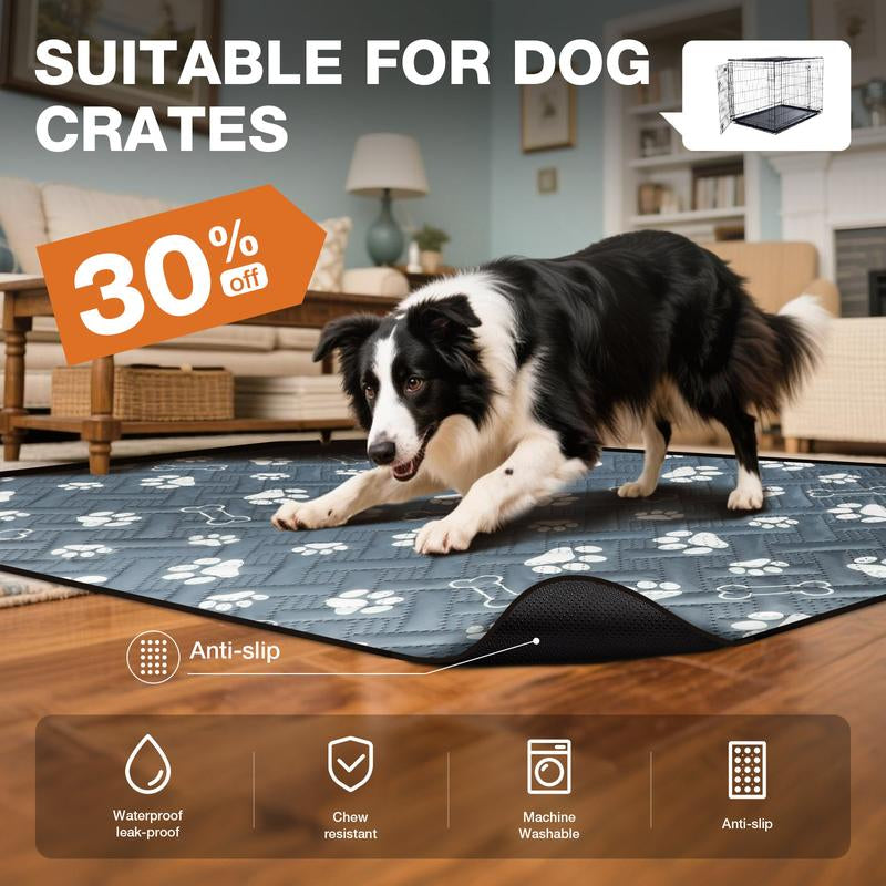 Washable Dog Crate Mat – 28"x42" Soft, Waterproof & Non-Slip Pet Bed for Crate, Floor, Car & More