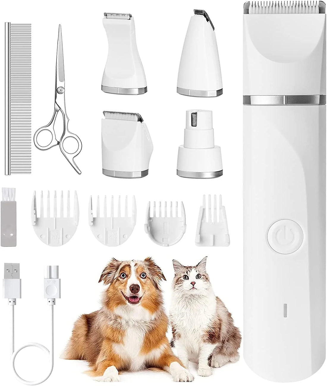 Rechargeable Pet Clippers – Low Noise, Cordless Grooming Kit for Dogs & Cats