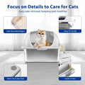 LMVVC Stainless Steel Cat Litter Box, Cat Toilet, XL, Easy to Clean, Non-Sticky, Include Cat Mat and Litter Scoop Pet Supplies