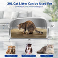 LMVVC Stainless Steel Cat Litter Box, Cat Toilet, XL, Easy to Clean, Non-Sticky, Include Cat Mat and Litter Scoop Pet Supplies