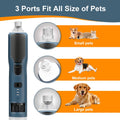 Pet Nail Grinder, 7-Speed, with 360 ° LED Light, C-Type Rechargeable Ultra Quiet Low Vibration Electric, Suitable for Dog Nail Trimming Machine for Cat Paw Beauty of Large, Medium, and Small Pets