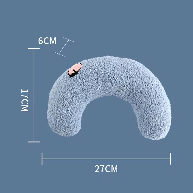 U-Shaped Pet Pillow – Soft Neck Support for Cats & Small Dogs, Fashionable & Cozy Headrest for Deep Sleep