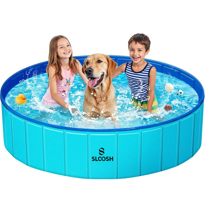 SLOOSH Foldable Dog Pool – Portable, Anti-Slip Pet Bath & Kiddie Pool for Indoor/Outdoor Use