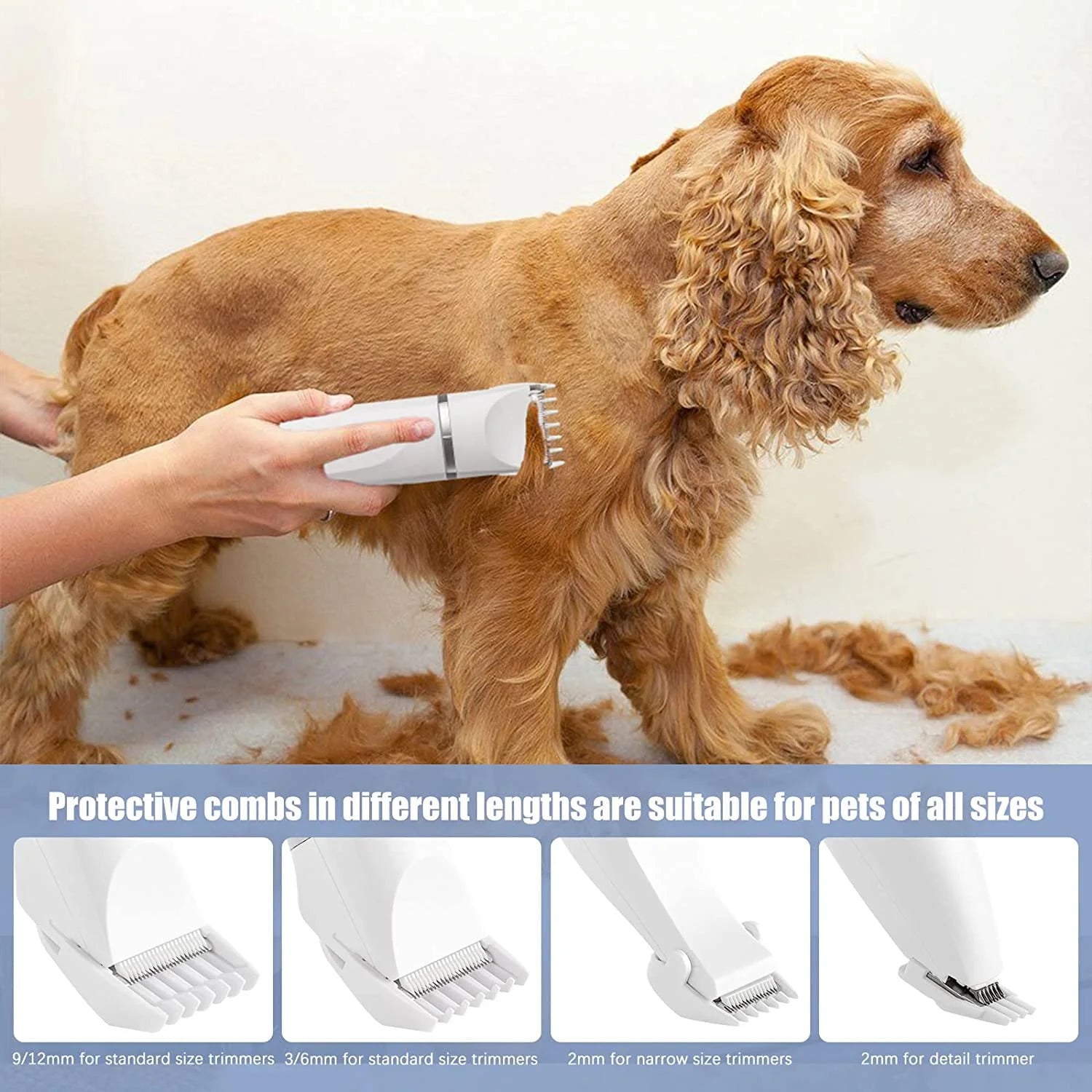 Rechargeable Pet Clippers – Low Noise, Cordless Grooming Kit for Dogs & Cats