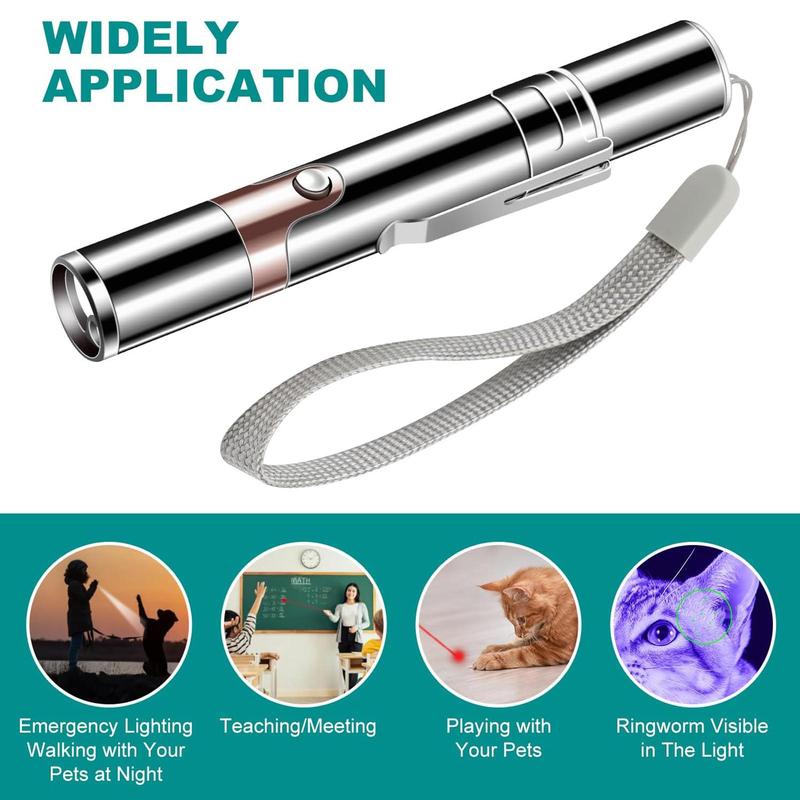 USB Rechargeable Rotatable Pet Laser Light Toy, 5 Modes Adjustable Pet Interactive Toy, Pet Training Toy, Suitable for Indoor Cats and Dogs