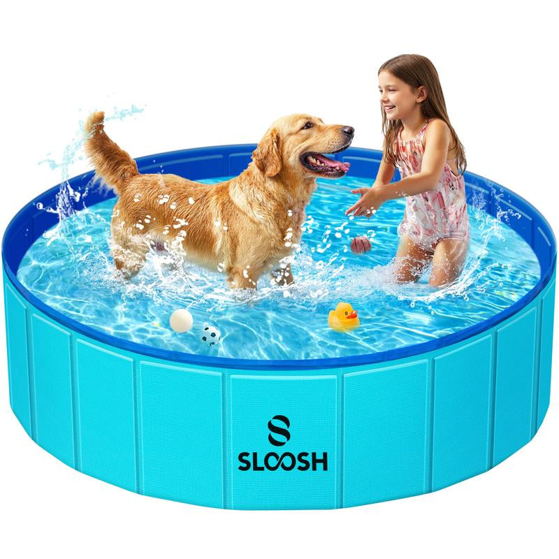 SLOOSH Foldable Dog Pool – Portable, Anti-Slip Pet Bath & Kiddie Pool for Indoor/Outdoor Use