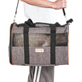 VEVOR Pet Carrier with Wheels – Airline Approved, Telescopic Handle, and Folding Bowl (Grey)